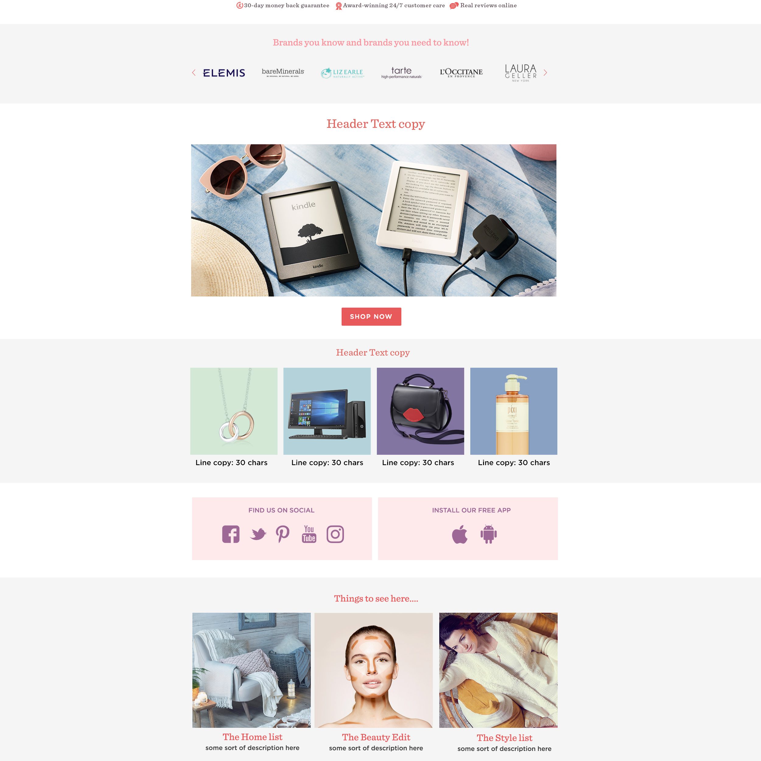 A/B testing homepage idea